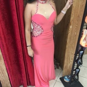 Coral prom dress
